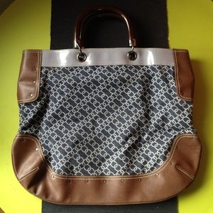 large canvas tote bag w/ hard handles